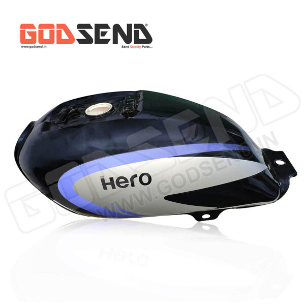 Godsend Hero Splendor Plus Petrol Tank Price Splendor Plus Fuel Tank Black Silver Blue Sticker 2